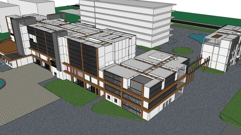 Sketchup City social Building-Hospital -031