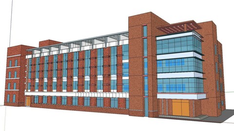 Sketchup City social Building-Hospital -037