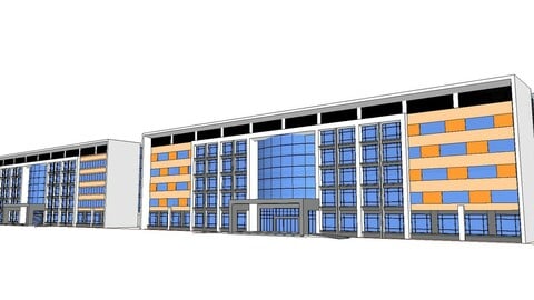 Sketchup City social Building-Hospital -038