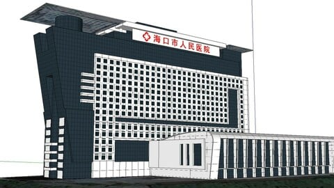 Sketchup City social Building-Hospital -043