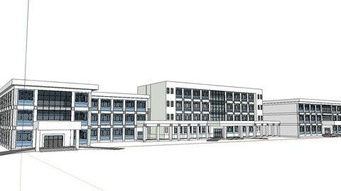 Sketchup City social Building-Hospital -047