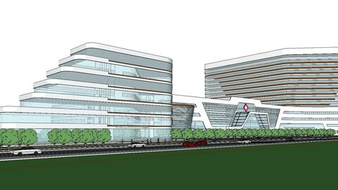 Sketchup City social Building-Hospital -054