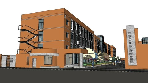 Sketchup City social Building-Hospital -060