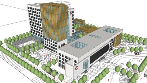 Sketchup City social Building-Hospital -069