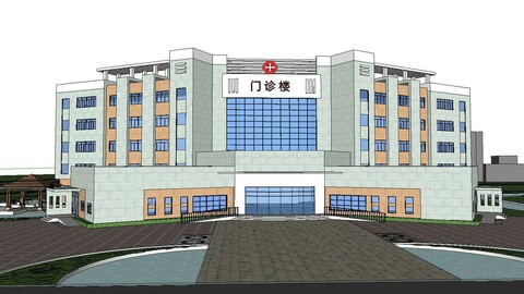 Sketchup City social Building-Hospital -070