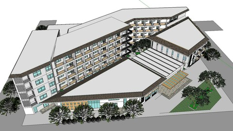 Sketchup City social Building-Hospital -072