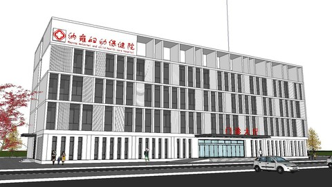 Sketchup City social Building-Hospital -076