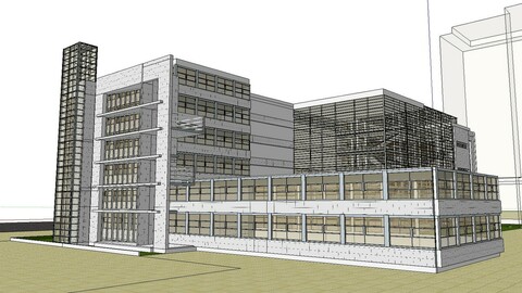 Sketchup City social Building-Hospital -078