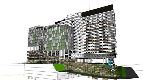 Sketchup City social Building-Hospital -082