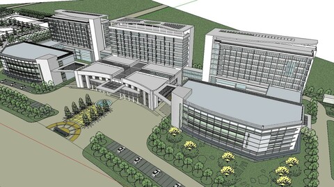 Sketchup City social Building-Hospital -083