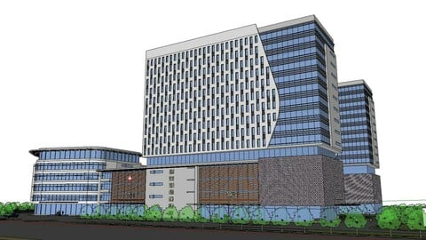 Sketchup City social Building-Hospital -091