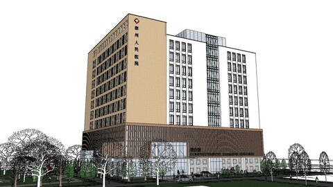 Sketchup City social Building-Hospital -095