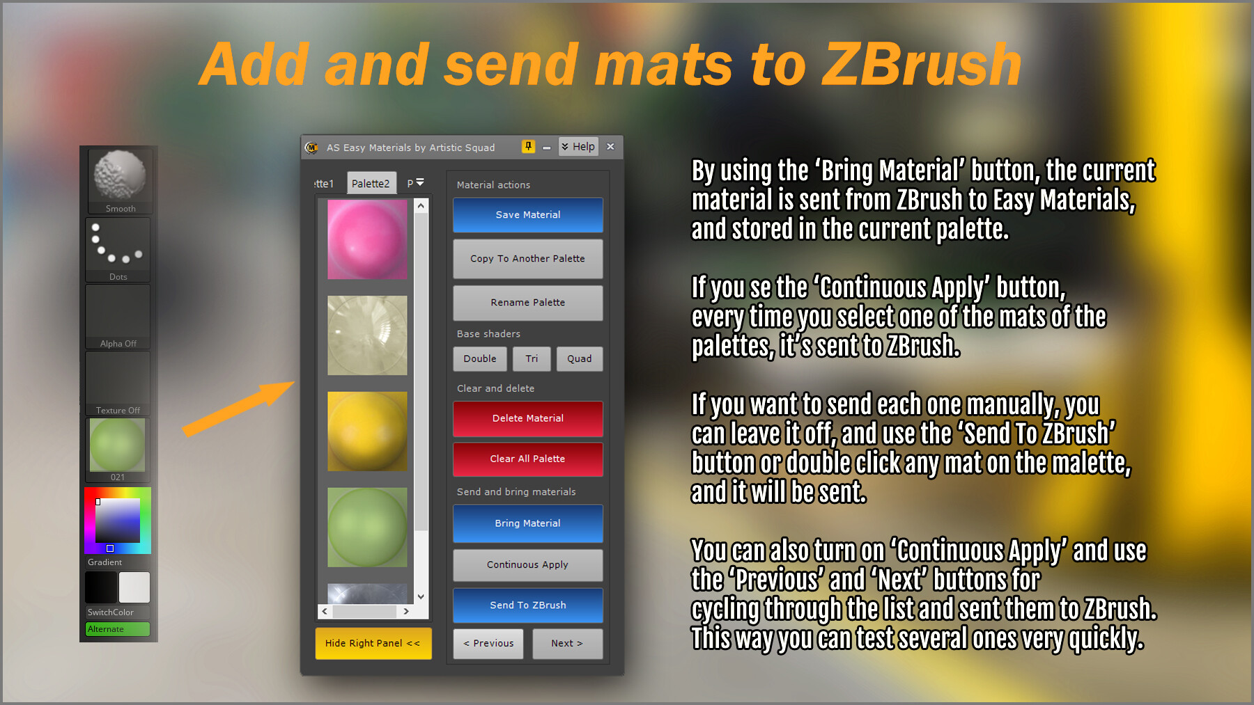 ArtStation - Easy Materials ZBrush Plugin | Resources