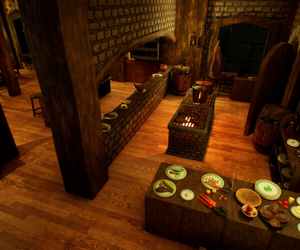 ArtStation - Modular Fantasy Inn | Game Assets