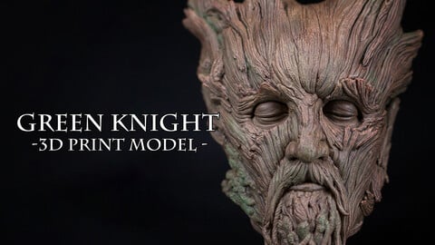 Green Knight Head - 3D Print Model