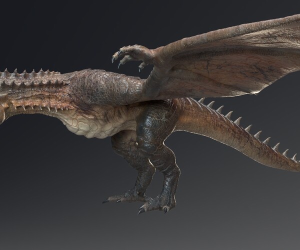 Artstation - Wyvern Rex Model - Maya - Unreal Engine   Unity 