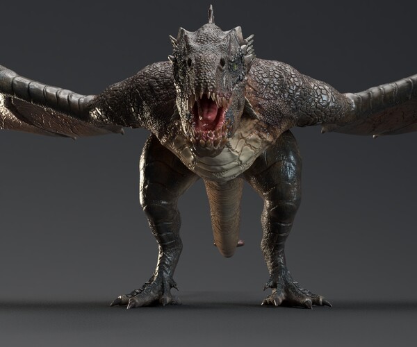 ArtStation - Wyvern Rex Model - Maya - Unreal Engine _ Unity | Game Assets