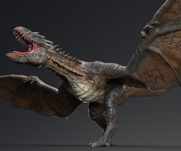 ArtStation - Wyvern Rex Model - Maya - Unreal Engine _ Unity | Game Assets