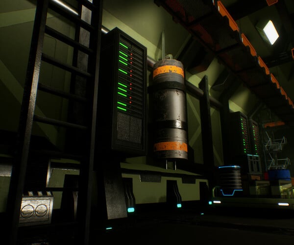 ArtStation - Sci-fi Hangar Interior | Game Assets