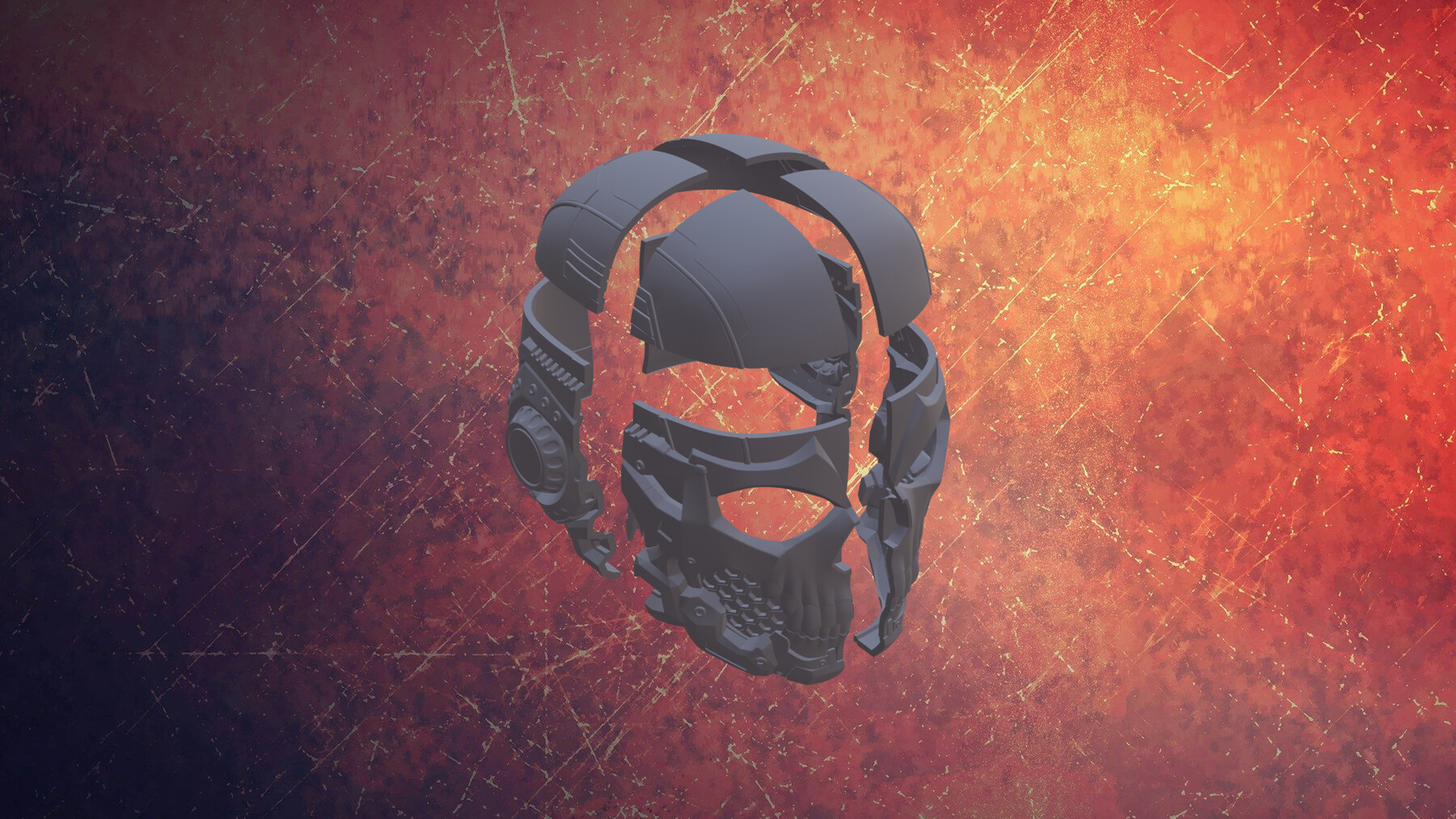 ArtStation printable hydra helmet airsoft paintball scifi 3D print