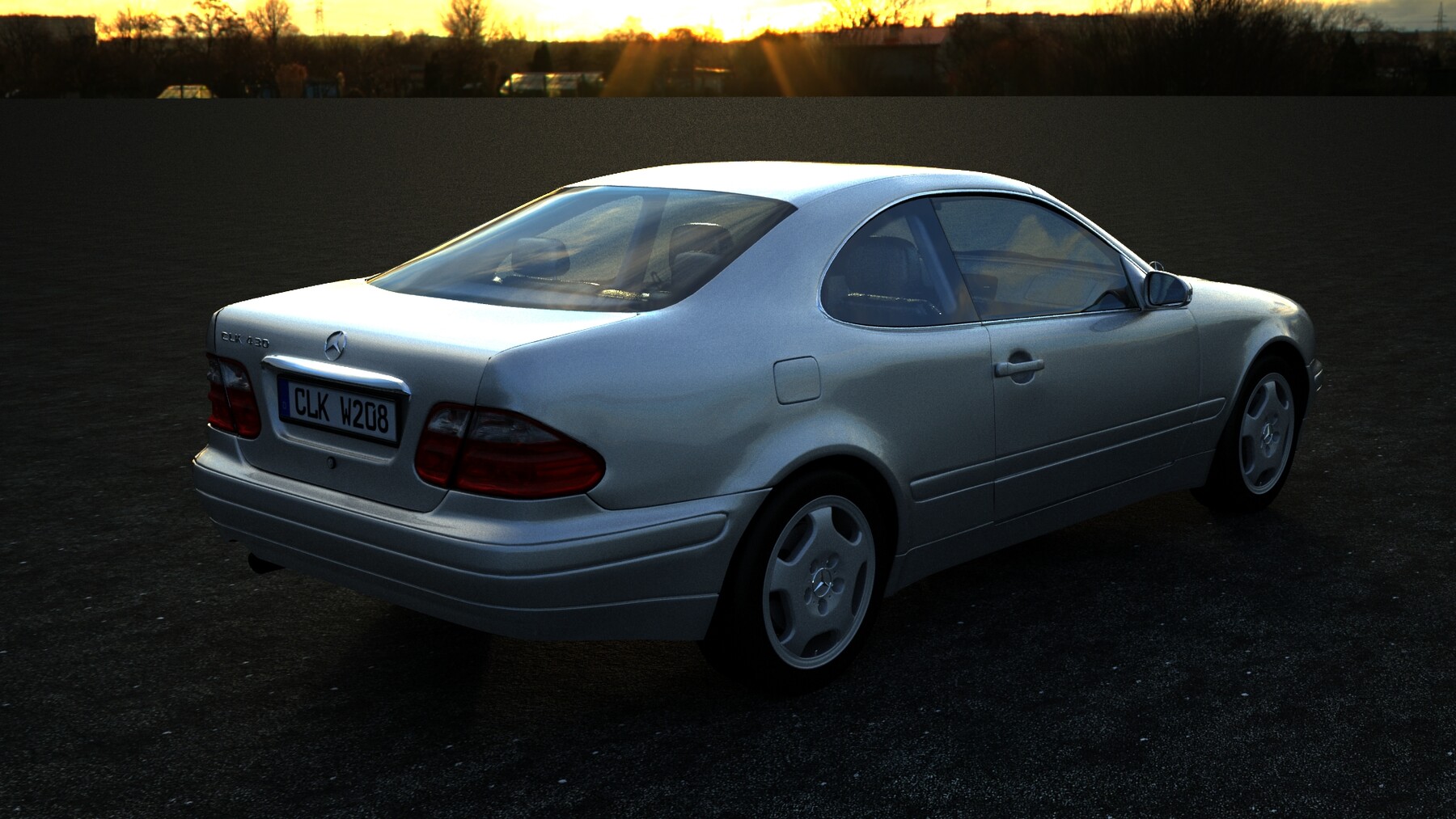 ArtStation - Mercedes Benz CLK | Game Assets