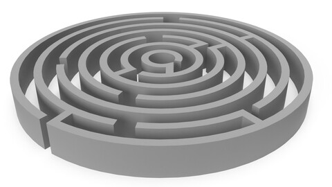 Grey Circular Maze