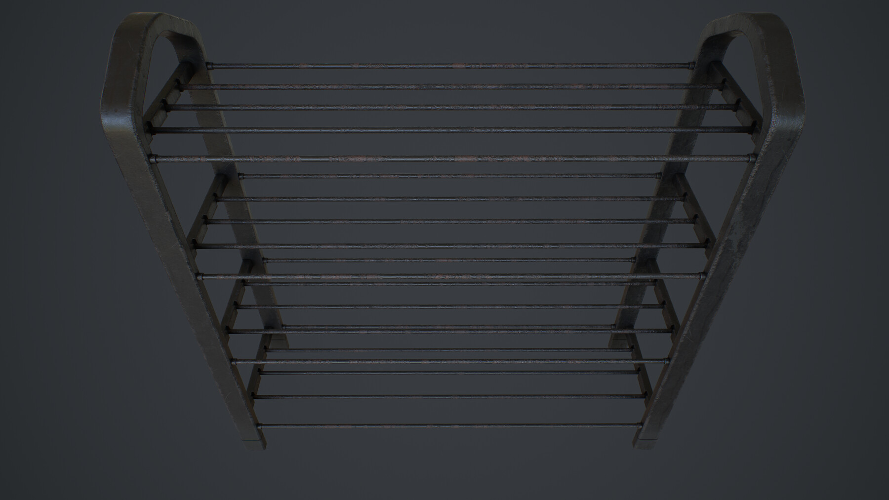 ArtStation Metal Used Shoe Rack Game Assets