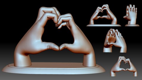 Hands Couple in love 3D printable model