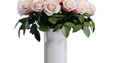 Flower Set 09 / Light Pink Roses Bouquet