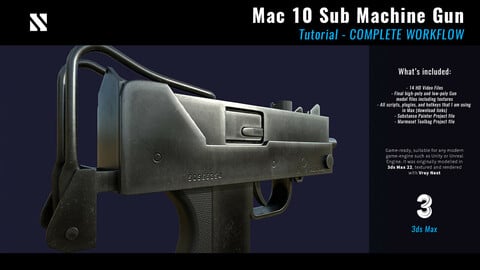 Tutorial | Mac 10 Sub Machine gun | COMPLETE WORKFLOW