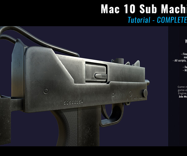 ArtStation - Tutorial | Mac 10 Sub Machine gun | COMPLETE WORKFLOW ...