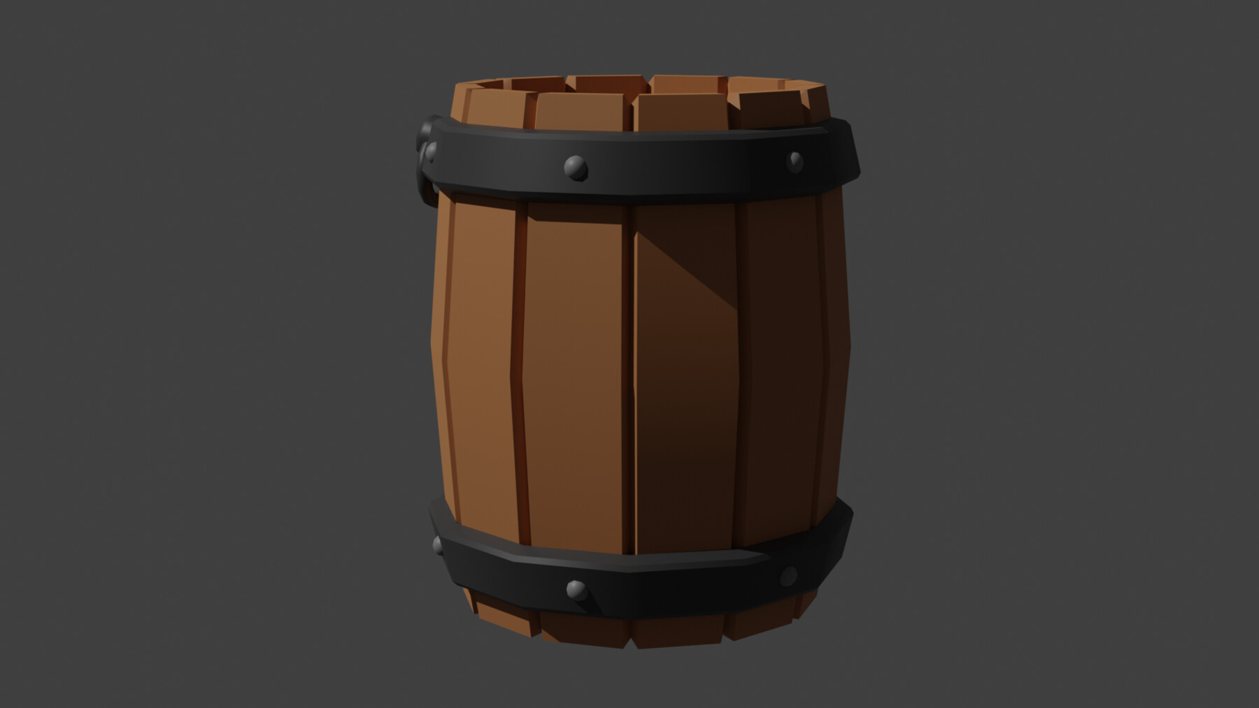 Artstation Low Poly Barrel Game Ready Low Poly 3d Model Game Assets