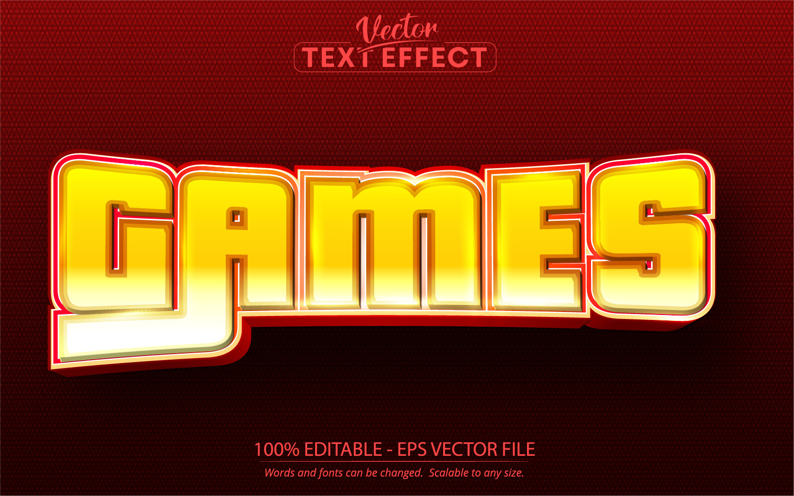 ArtStation - Games text effect, editable yellow color cartoon text ...