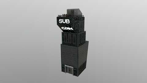 Cyberpunk City - Building 19 - Sub Coin Skyscraper