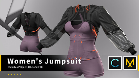 Women's cyberpunk Jumpsuit