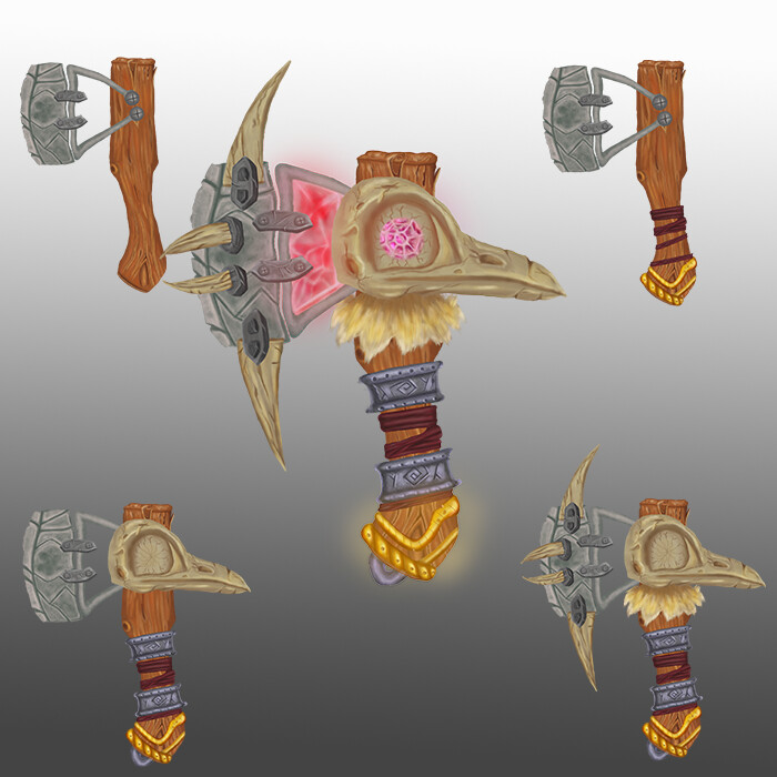 ArtStation - 2D fantasy axe 4k 300 dpi Hand painting | Game Assets