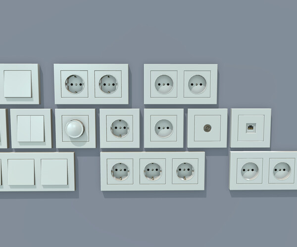 ArtStation - Electrical Switches and Outlets | Game Assets