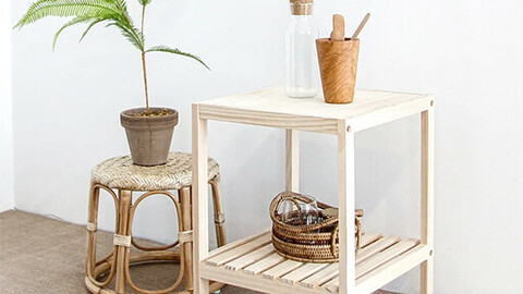 Free Shipping Pure wood mini table side table