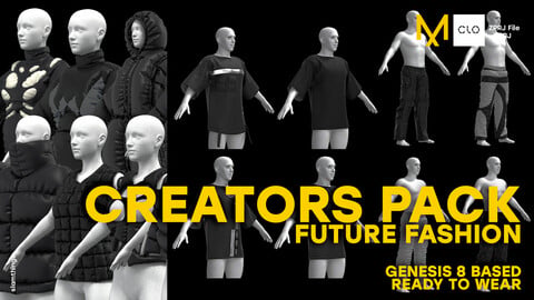 Future Fashion Creators Pack - Clo3D/MarvelousDesigner + OBJ / NO TEXTURE / DIGITAL FASHION