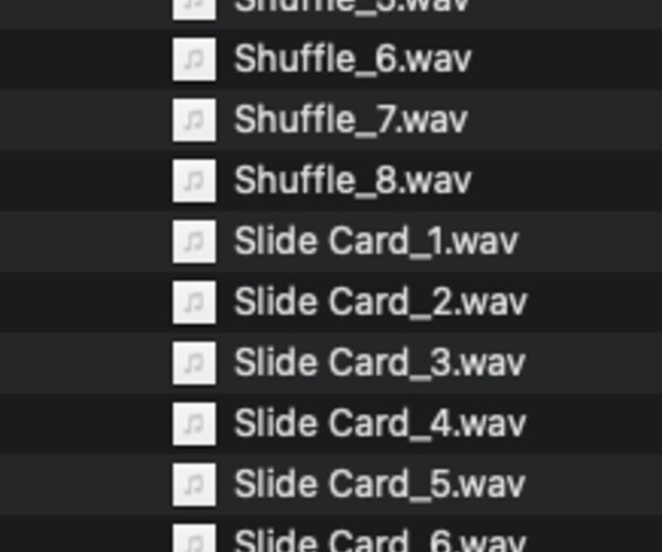 ArtStation Card Sound Effects Game Assets