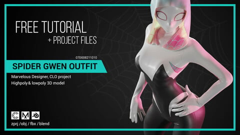 Gwen Stacy Suit - Marvelous Designer, CLO FREE project files