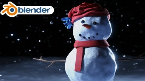 Winter Snowman Scene (Blender Tutorial)