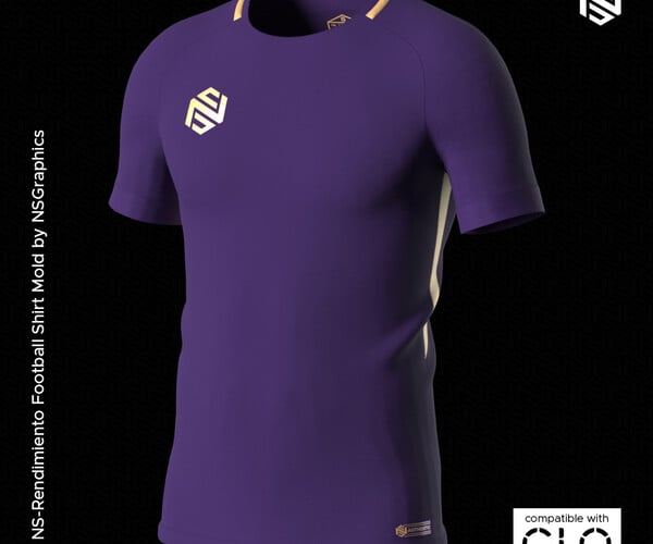 kappa KOMBAT PRO Football Shirt for CLO3D-Marvelous Designer 3D