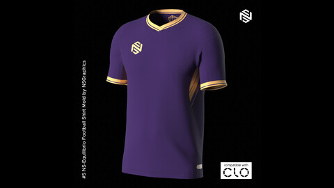 NS-Equilibrio Football Shirt for CLO3D & Marvelous Designer