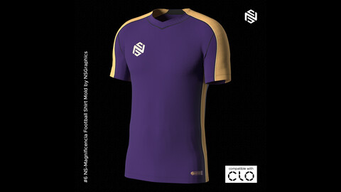 NS-Magnificencia Football Shirt for CLO3D & Marvelous Designer