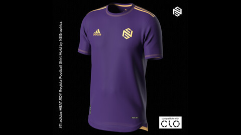adidas HEAT.RDY Regista Football Shirt for CLO3D & Marvelous Designer