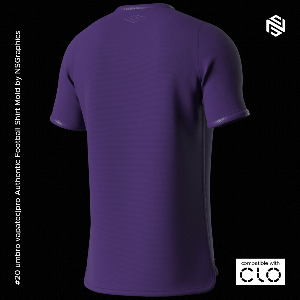 umbro vapatechpro Football Shirt for CLO3D-Marvelous Designer 3D model