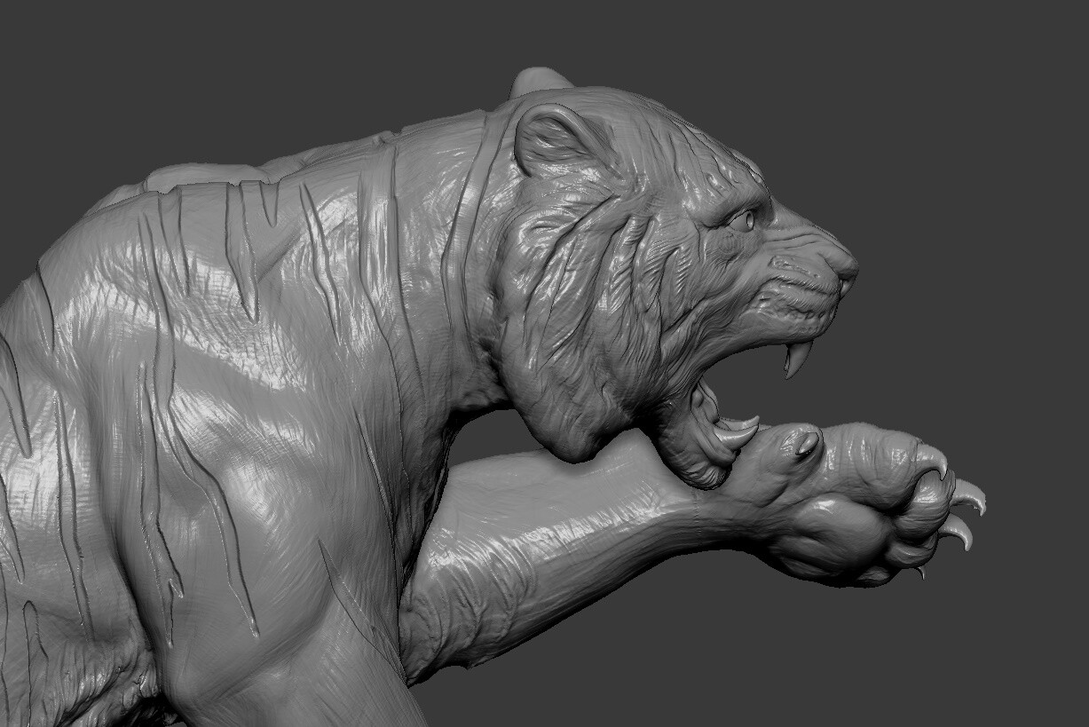 ArtStation - Статуэтка водяного тигра | Resources