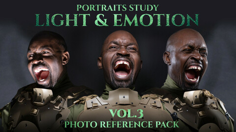 Portraits Study (Light & Emotion) vol.3 - Reference Photo Pack 670 JPEGs noAI