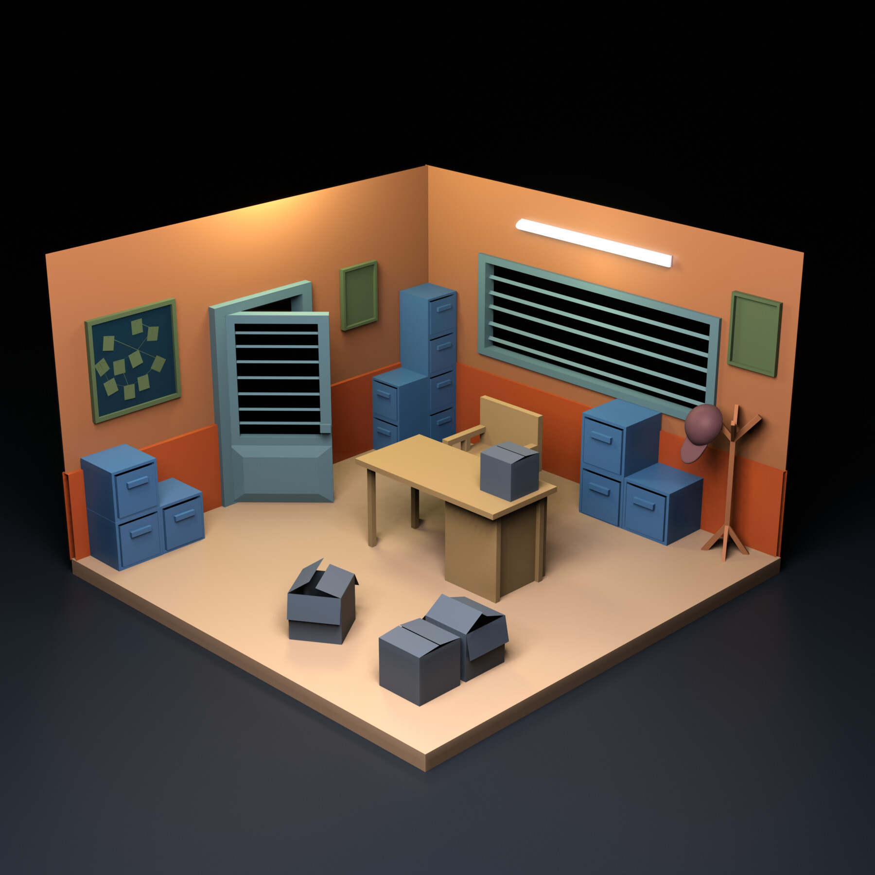 ArtStation - Low poly 3D Chessboard Game assets